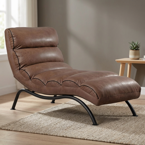 Sillón Reclinable Ergonómico Moderno para Sala de Estar y Dormitorio, Diseño Curvo de Alta Calidad, Estructura Metálica Delgada, Venta al Por Mayor de Fábrica - Product Image 3