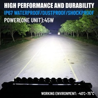 Nouvelle rampe LED blanche pour véhicule, couvercle fin, tout-terrain, 50 pouces, une seule rangée, 12V, connectable, étanche IP67, éclairage routier pour voiture, éclairage LED 4x4