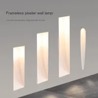 Plafonnier LED 3W en aluminium moderne et minimaliste, sans cadre, pour couloir, allée, mur de fond, pré-encastré, pour hôtels, escaliers, dissimulation des marches