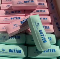 Jouet Squishy en Gros Anti-Stress Façon Blocs de Construction à Presser, en Forme de Bâton de Beurre, Palette Dopamine Faite Main pour la Relaxation (AMSR)