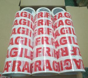 Hot bán 2 "Logo in trắng Bopp băng chất lượng cao áp lực nhạy cảm mong manh Heavy Duty <span class=keywords><strong>66M</strong></span> băng gói duy nhất mạnh mẽ - Product Image 1