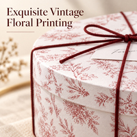 Boîte cadeau à motif floral de style français pour les cadeaux des demoiselles d'honneur, cadeaux d'anniversaire, papier spécial, carton, ruban, carte de vœux