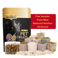Friandises pour chats saines lyophilisées à ingrédient unique, viande fraîche, digestibles, goût irrésistible, approvisionnement direct usine