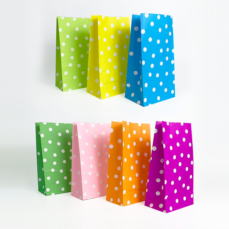 Polka dot paper bag