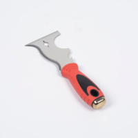 Couteau à bander professionnel en acier inoxydable traité thermiquement, spatule multifonctionnelle, couteau à bander pour plaques de plâtre avec poignée en TPR