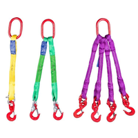 Oferta Especial: Eslinga de Elevación Ajustable de Cuatro Puntas con Cinta Plana de Poliéster y Cadena de Aleación, Certificación CE