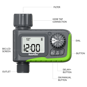 Thiết Kế Mới Ngoài Trời Điện Tử Tự Động Nước Hẹn Giờ Vườn Tưới Nước Hệ Thống Thủy Lợi Phun Nước Điều Khiển Hẹn Giờ - Product Image 2