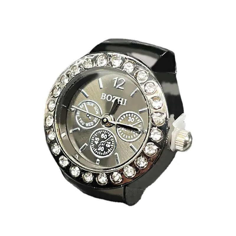 Großhandel Strass Damenring Uhr für Männer Mode Design Dame stretchy Finger Ringe Uhren für Geschenke Reloj de anillo