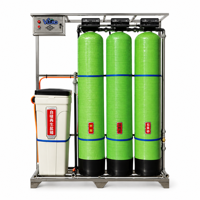 Système adoucisseur d'eau automatique haute efficacité 1,0T-1,5T/H à 3 réservoirs en PRV avec certification CE pour système de chaudière industrielle