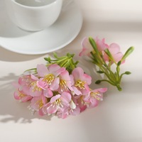 3 Aksesoris Bunga Plum Buatan, Bahan DIY Buatan Tangan, Hiasan Kepala Bunga Sutra, Dekorasi Bunga Pernikahan Hotel