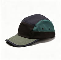 Gorra de 5 Paneles con Bloques de Color, Ligera, de Secado Rápido, con Correa Ajustable, para Senderismo, Camping, Deporte, Unisex, Funcional, Estilo Béisbol