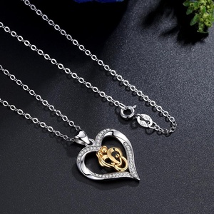 925 de plata esterlina madre niño mamá bebé familia collares colgante para Día de la madre - Product Image 4