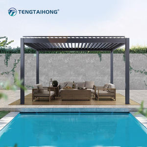 <span class=keywords><strong>Pergola</strong></span> en aluminium à lames orientables électriques, personnalisable, avec revêtement en poudre, imperméable, <span class=keywords><strong>pour</strong></span> <span class=keywords><strong>balcon</strong></span>, projet commercial - Product Image 2
