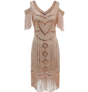 Nouvelle robe de soirée vintage à franges pour Halloween 2025, robe de scène ornée de paillettes, costume de scène pour femmes, Faion - Product Image 6