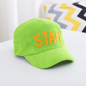 Custom Logo Black Corduroy <b>Baseball</b> <b>Cap</b> Staff Embroidery 6 Panel Adjustable Unisex Casual Hat - Product Image 2