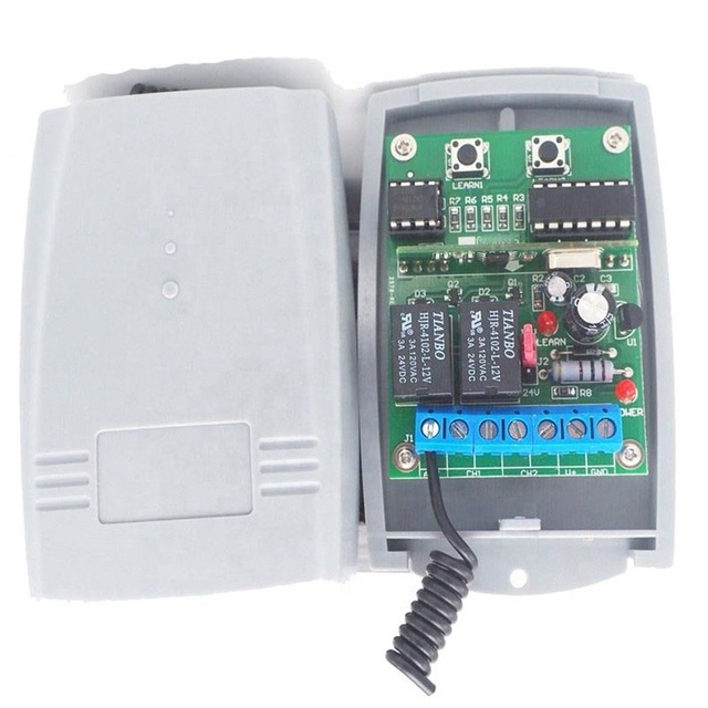 12V 24V 433mhz Fixed Rolling Code Receiver Garage Gate Remote Control Switch RF Receiving Module Wireless Garage Door Receiver