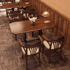 Nhà Hàng Hiện Đại <span class=keywords><strong>Cafe</strong></span> Bàn Ghế Đặt Gỗ Rắn Cho Quán Cà Phê Khách Sạn Nhà Bếp Phòng Khách Đồ Nội Thất - Product Image 2