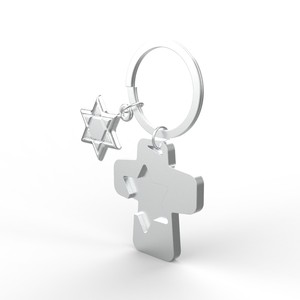 Wholesales Low Price Luxury Pearl Silver Cross Gifts Keyrings <b>Metal</b> <b>Crafts</b> Keyholder for Luggage Tag - Product Image 6