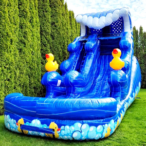 Toboggan gonflable 17ft outdoor backyard commercial kids <b>inflatable</b> rubber ducky water slide for sale - Product Image 1