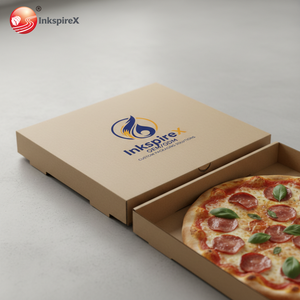 Benutzer definiertes Logo Gedruckte schwarze Pizza-Papier box in Lebensmittel qualität Umwelt freundliche Wellpappe 8 /<span class=keywords><strong>10</strong></span>/Zoll Pizza-Verpackungs box - Product Image 2