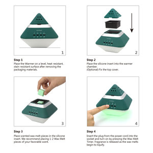 New Electric Aroma <b>Burner</b> Diamond Shape Tabletop Aromatherapy Diffuser with Adjustable Brightness Color Light Unique Sleep Mode - Product Image 5