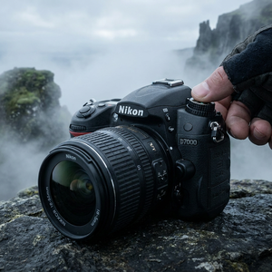 Appareil photo reflex numérique d'occasion en gros <span class=keywords><strong>D7000</strong></span> avec kit VR 18-105mm, 16,2MP, double emplacement pour carte SD, corps en magnésium, qualité supérieure, reconditionné pour la revente - Product Image 2
