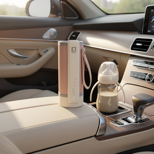 Calentador de <span class=keywords><strong>biberones</strong></span> de leche para bebé USB Rosa portátil, alimentador de coche de viaje de calentamiento rápido, funciones de mezcla para cortar para uso doméstico - Product Image 1