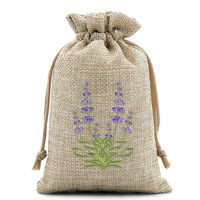 Kantong Serut Penyimpanan Lavender Kedatangan Baru Kantong Kain Kanvas Linen untuk Pembungkus Kado dan Kemasan Produk Perhiasan Mewah