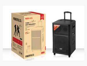 Haut-parleur karaoké haute puissance NDR-415 avec woofer de 15 pouces, <span class=keywords><strong>batterie</strong></span> rechargeable pour activités de plein air, vente directe d'usine - Product Image 1