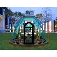 Dôme en polycarbonate de conception nouvelle pour Halloween, dôme transparent mobile pour jardin, loisirs et utilisation en glamping