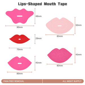 Bande de bouche de sommeil de conception de lèvre respirante rose professionnelle, utilisation nocturne hypoallergénique pour de beaux rêves - Product Image 4
