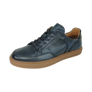 Baskets décontractées pour hommes en cuir véritable, à semelle rouge à clous, à lacets, respirantes, antidérapantes, confortables et légères, collection Printemps - Product Image 1