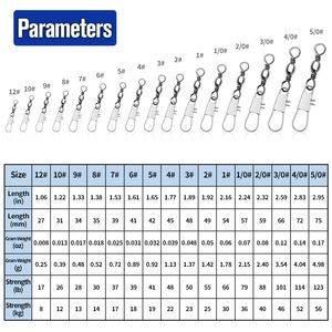 Nouveaux <span class=keywords><strong>émerillon</strong></span>s de pêche à rotation fluide, <span class=keywords><strong>émerillon</strong></span>s à barillet avec mousqueton, connecteurs de ligne pour la pêche en eau salée, en eau douce et à la carpe - Product Image 2