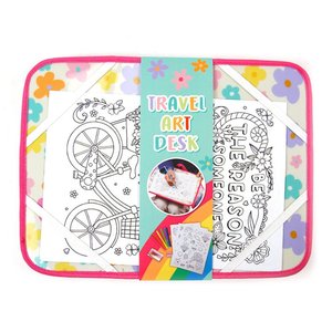 INTERWELL <span class=keywords><strong>Kit</strong></span> de bureau d'art de <span class=keywords><strong>voyage</strong></span> portable pour enfants comprenant des stylos <span class=keywords><strong>aquarelle</strong></span> crayons de couleur taille-crayon papiers A4 - Product Image 2