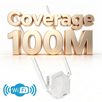 Extensor WiFi Interior/Exterior de 300Mbps, 5GHz 2.4GHz, Amplificador de Red IP 4G 3G con 2 Antenas de 7dbi, Puerto Ethernet, Cobertura de 100M