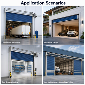Porte rapide en spirale en aluminium, coupe-vent, pour garage, à haute vitesse, isolante, importée, personnalisée en usine, pour l'industrie. - Product Image 6