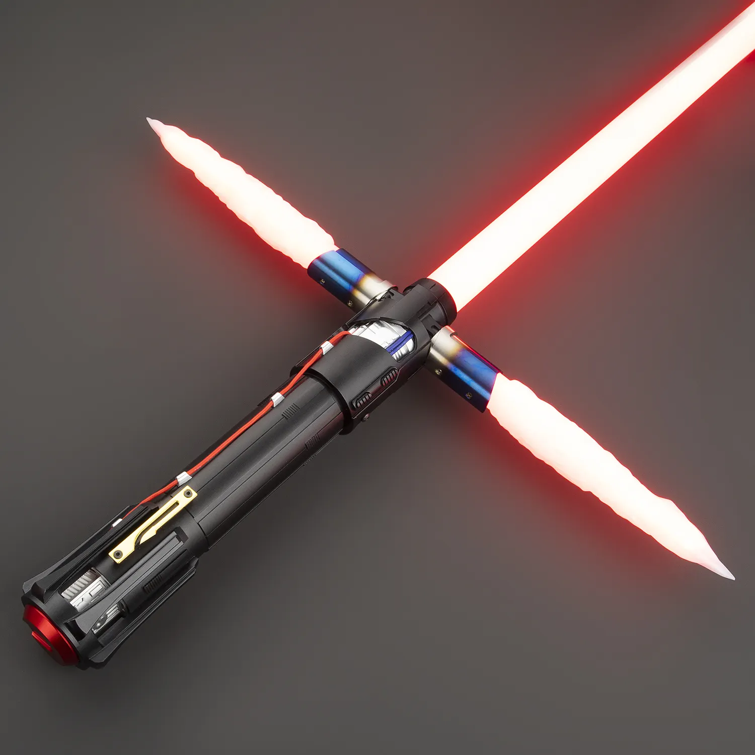 Metal hilt işık Saber XENO piksel çapraz Lightsaber lazer kılıç Crossguard Lightsaber cosplay Star Wars Kylo Ren