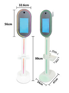 Oval Dslr fotoğraf kabini bilgisayar sistemi ile parti etkinlikleri için 15.6 inç Dslr kamera Selfie fotoğraf kabini makinesi - Product Image 4