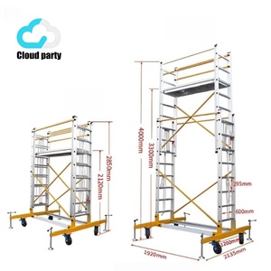 Cloud-party Hot Selling Aluminum Alloy Mobile <strong>Extension</strong> Scaffolding Multifunctional Telescopic Scaffolding <strong>Tower</strong> - Product Image 2