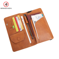 Luxe Premium Passeport Couverture Titulaire Véhicule Document Organisateur Bill Portefeuille RFID Protégé Smart Voyage Accessoire En Cuir Nappa