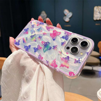 Coque de téléphone mignonne fleur feuille de paillettes pour Tecno spark 30C couverture en Silicone souple antichoc clair