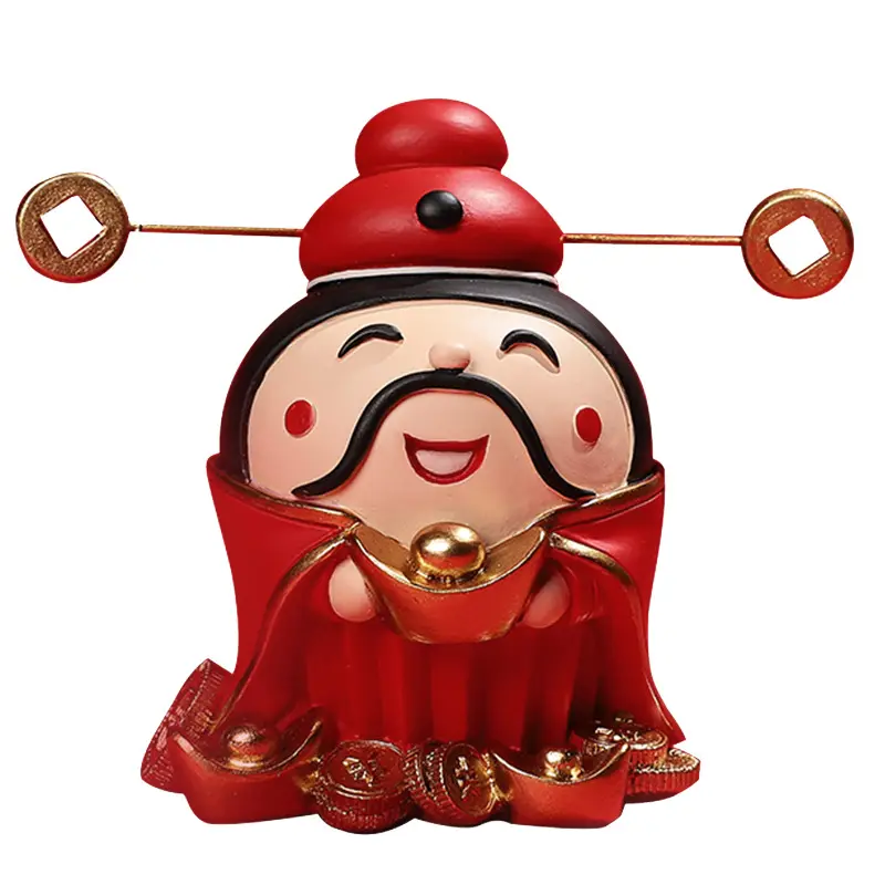Nuovo stile cinese il dio della ricchezza forma ornamento in resina regalo di capodanno