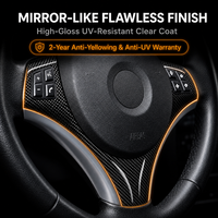 Couvre-volant en fibre de carbone sèche compatible avec les séries E90 E92 E93 3 et E82 1 |   Bezel intérieur sport 100 % compatible LHD