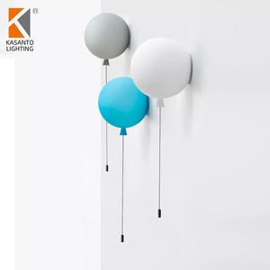 Luminaire suspendu moderne en acrylique style hôtelier, design ballon, suspension nordique E27, blanc chaud, 50000 heures, noir - Product Image 4