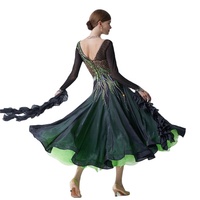 B-19176 Moderne danse porter des femmes de bal costumes de danse valse performance uniformes boule robe de danse peinture à l'encre grande jupe robe