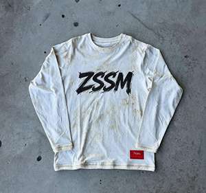 T-shirt a maniche lunghe vintage personalizzata, lavata e strappata, in due pezzi, con logo OEM in strass, stile Y2K, grigio scuro, effetto destroyed, con bordi grezzi - Product Image 3