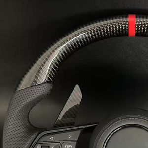 Volant en fibre de carbone personnalisé pour Audi <span class=keywords><strong>RS</strong></span> A1 A3 A4L A5 A6L <span class=keywords><strong>Q3</strong></span> Q5 Q7 A7 Q2 <span class=keywords><strong>Q3</strong></span> S4 S5 S7 8V B8 C7 2007-2021 Accessoires - Product Image 3