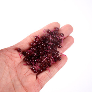 ของเล่นเชอร์รี่ขนาดจิ๋ว 0.6 ซม. สมจริง สำหรับ DIY อุปกรณ์ตกแต่งครัวจิ๋ว ของเล่นอาหารจิ๋ว เชอร์รี่ติดกัน - Product Image 4