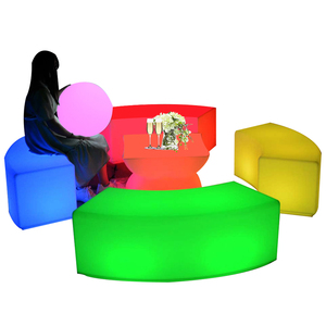 Ngoài Trời Vườn Patio Sự Kiện Đảng Lounge Led Light Up Bar Đồ Nội Thất Bàn Và Ghế Sofa Set/Led Bar Phân/Led Light Cube Chair - Product Image 1