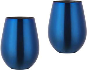 Cadeau de fête des pères Mingcheng 12 oz verre à vin sans pied en acier inoxydable, gobelets à vin portables en plein air pour la <span class=keywords><strong>piscine</strong></span> et <span class=keywords><strong>le</strong></span> <span class=keywords><strong>Camping</strong></span> - Product Image 1